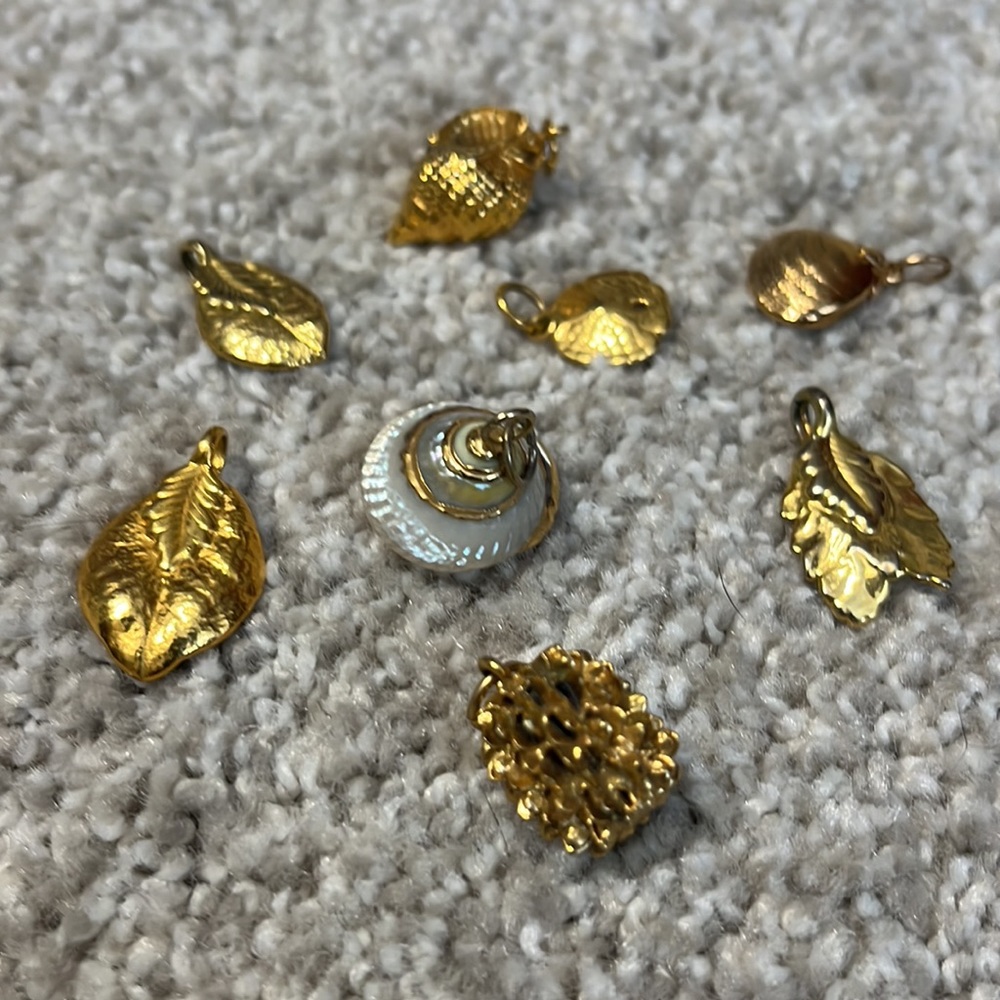 Gold tone charms